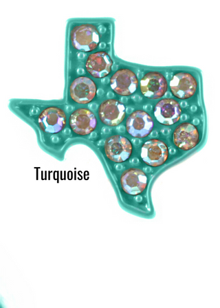 Rusk Texas Rhinestone Stud Earrings