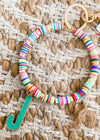 Sequin Disc Initial Keychain