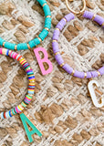 Sequin Disc Initial Keychain
