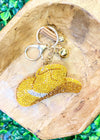 Cowgirl Hat Rhinestone Keychain