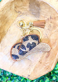 Cowgirl Hat Rhinestone Keychain