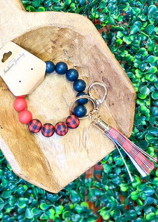 Daphne Bead & Tassel Wrist Keychain