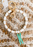 Sequin Disc Initial Keychain