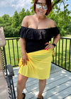 Lagoona Sheer Swimsuit Wrap- Yellow - ALL SALES FINAL -