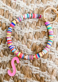 Sequin Disc Initial Keychain