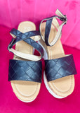 Marilyn Woven Strap Wedge - ALL SALES FINAL -
