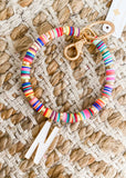 Sequin Disc Initial Keychain