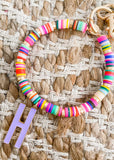 Sequin Disc Initial Keychain