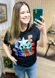 Cactus Leopard Texas Graphic T-Shirt