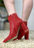 Betsey Johnson Cady Bootie - Red *ALL SALES FINAL*