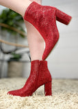 Betsey Johnson Cady Bootie - Red *ALL SALES FINAL*