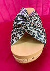 Corkys Cheerful Wedge - Small Leopard Print