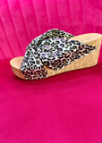 Corkys Cheerful Wedge - Small Leopard Print