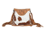 Myra Raw Umber Hand Tooled Bag - ALL SALES FINAL -