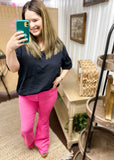 Judy Blue Tracey Hot Pink Flare Jeans - JB88618