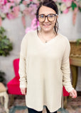 Just A Feeling Waffle Knit Top