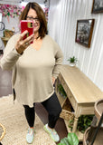 Just A Feeling Waffle Knit Top
