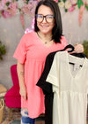Just Another Day Babydoll V-Neck Top