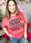 Lipstick Denim Graphic T-Shirt