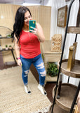 Make A Decision Ribbed Tank Top  ALL SALES FINAL