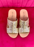 Corkys Oasis Wedge - Gold Glitter