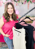 Turn Back Time Linen Sleeveless Top ALL SALES FINAL