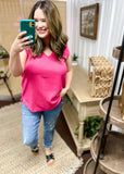 Turn Back Time Linen Sleeveless Top ALL SALES FINAL