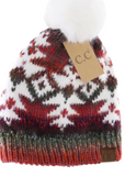 Ombre Aztec Faux Fur Pom C.C Beanie