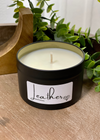 Black Tin 8oz Soy Wax Candle - Evelyn Grace Candle Co.