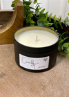 Black Tin 8oz Soy Wax Candle - Evelyn Grace Candle Co.