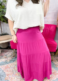 Weekend Wished Tiered Maxi Skirt