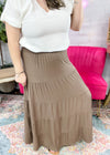 Weekend Wished Tiered Maxi Skirt